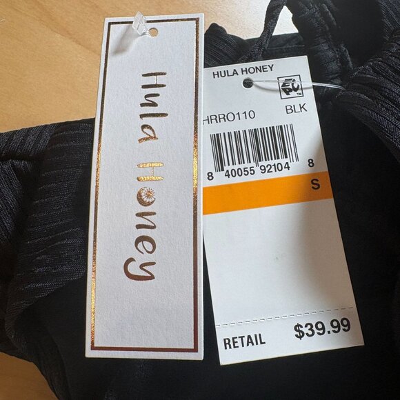 Hula Honey Ribbed One Piece Swimsuit Juniors' Size Small in Black New With Tags! - Picture 4 of 9